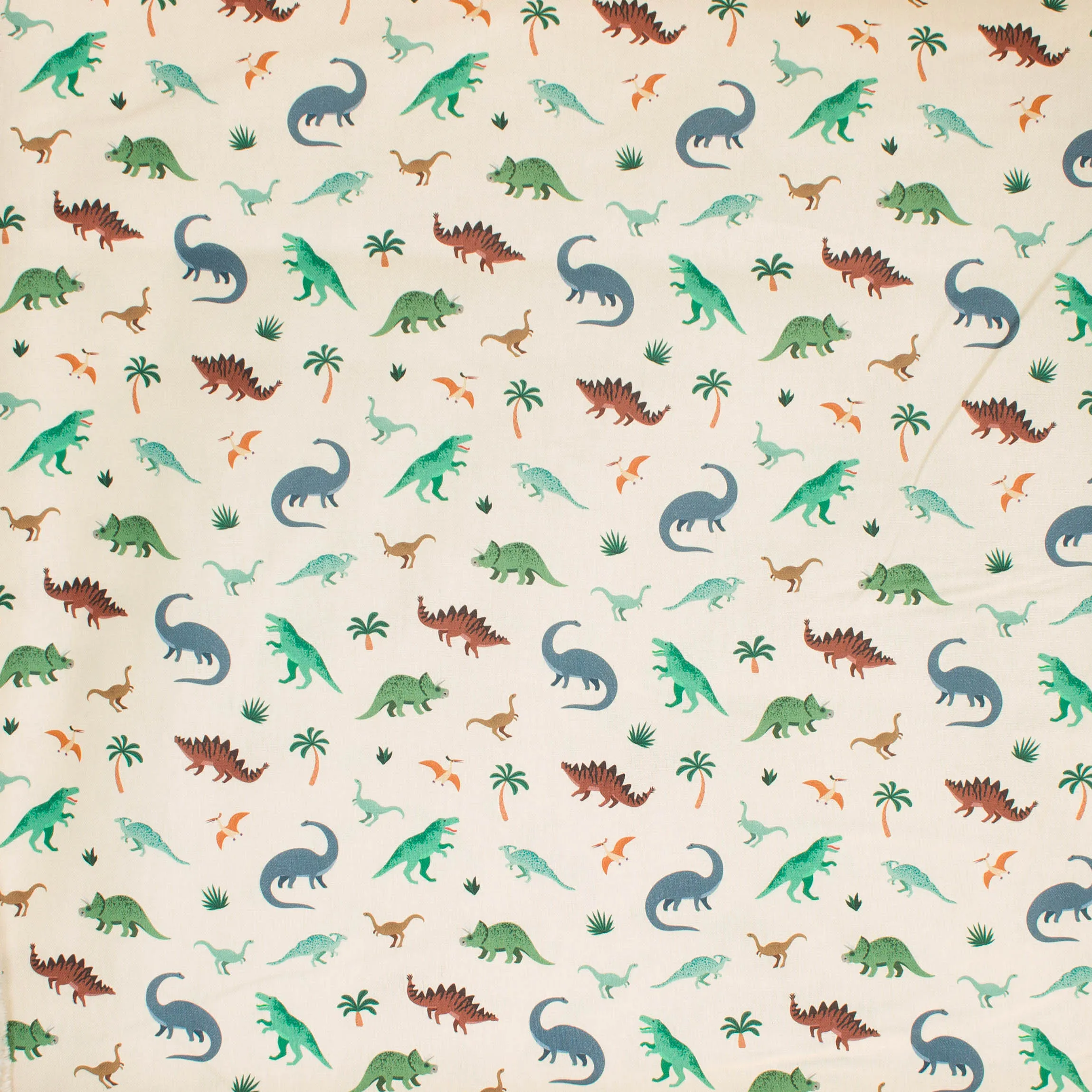 Canvas beige met dino's